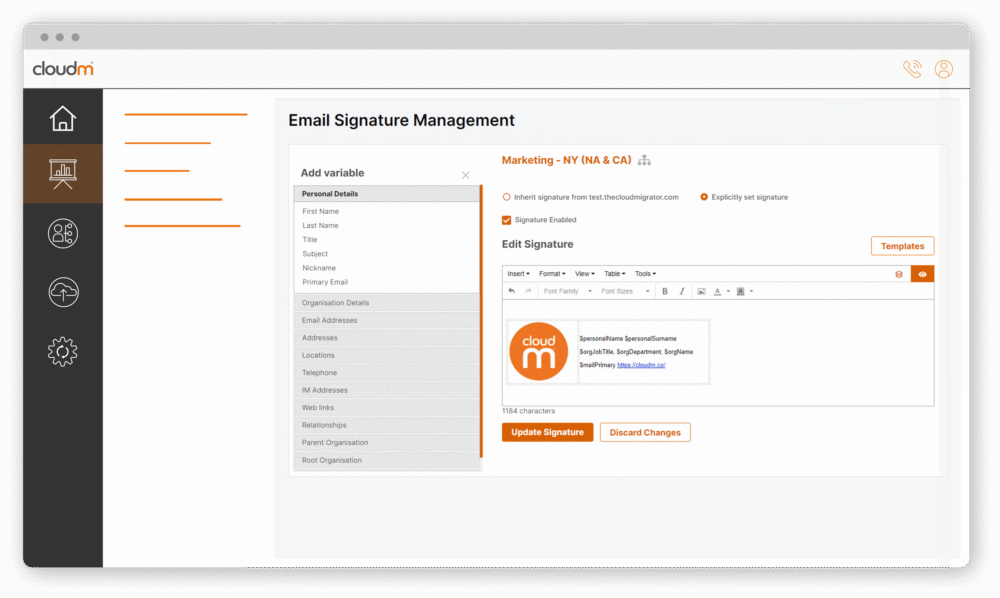 Email Signature Management